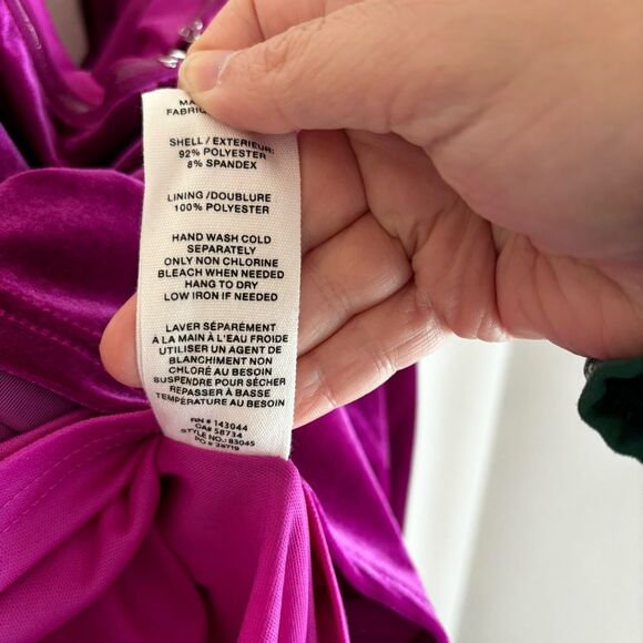 Avec Les Filles Bow Strapless Cutout Mini dress size large fuchsia pink NWT! - Picture 14 of 14